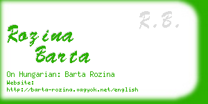 rozina barta business card